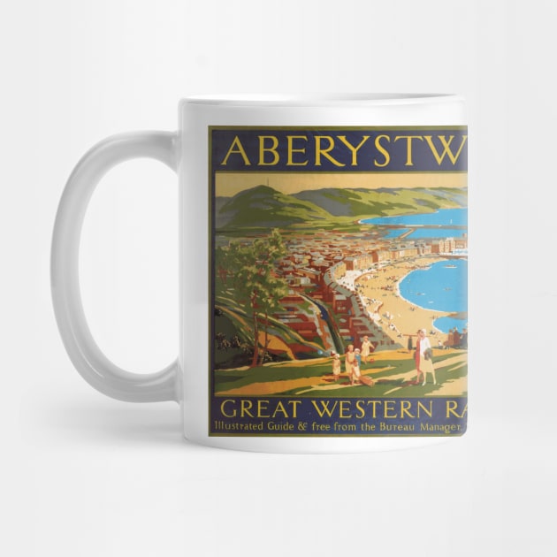 Vintage British Travel Poster: Aberystwyth Wales via Great Western Railway by Naves
